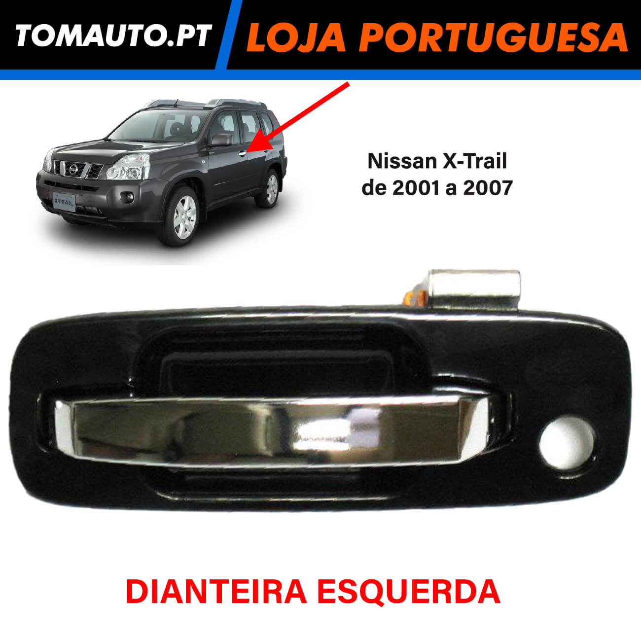 Puxador de porta exterior esquerda para Nissan X-Trail T30 (01-07)