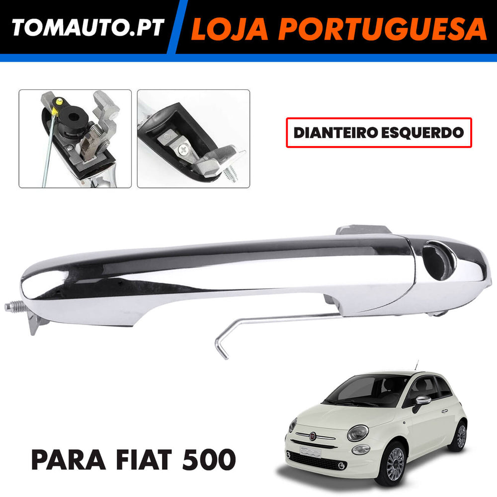 Puxador de porta da frente esquerda Fiat 500 Multijet JTD Abarth 735592012 735451697 735485875 735592024