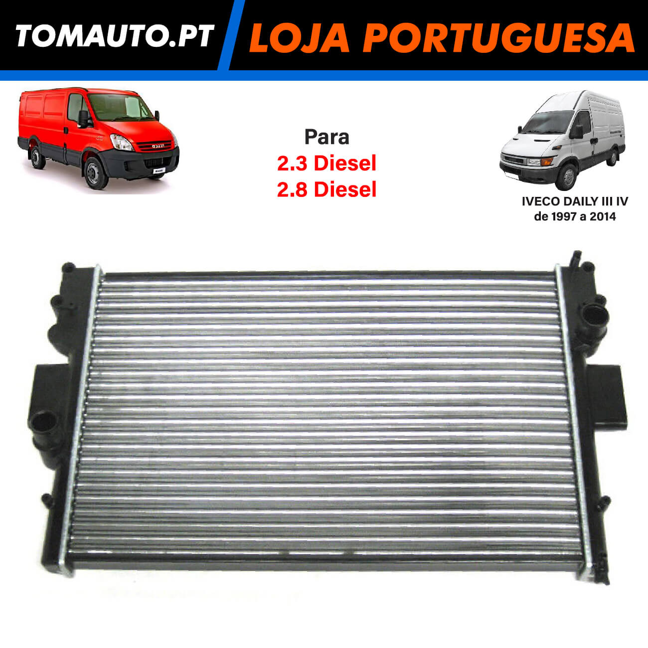 Radiator Iveco Daily III e IV 2.3 2.8 Diesel - 504045487 - 504084141 - 504045489