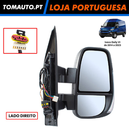 Retrovisor elétrico aquecido direito Iveco Daily VI de 2014 a 2023