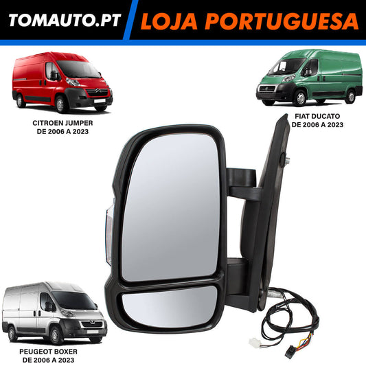 Retrovisor Eletrico Esquerdo Fiat Ducato, Citroen Jumper, Peugeot Boxer (06-23)