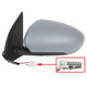 Retrovisor elétrico completo com espelho aquecido esférico (convexo) 5 Pinos para Nissan Qashqai - imagem 2