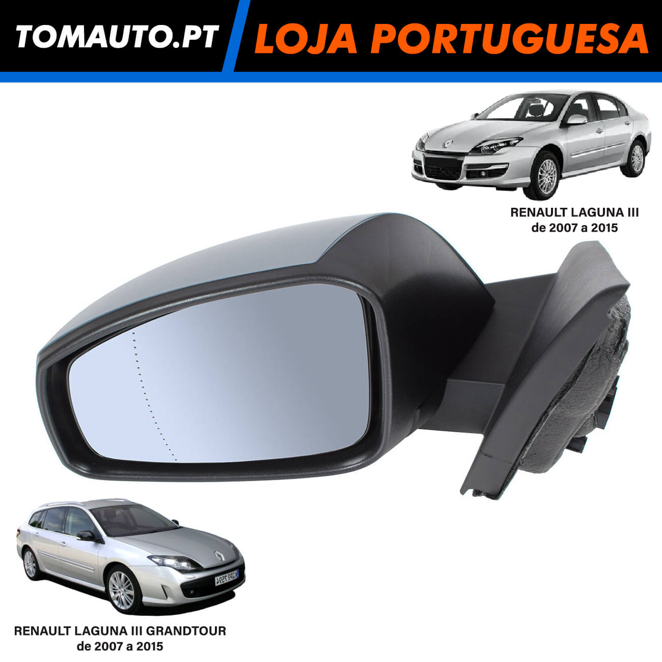 Retrovisor Esquerdo Renault Laguna III - 963020139R / 6122231 / 5402-04-1121585P / 27804985