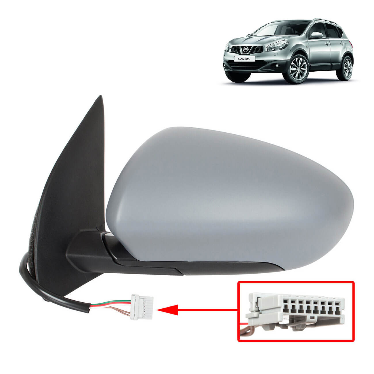 Retrovisor Nissan Qashqai 2006 a 2014