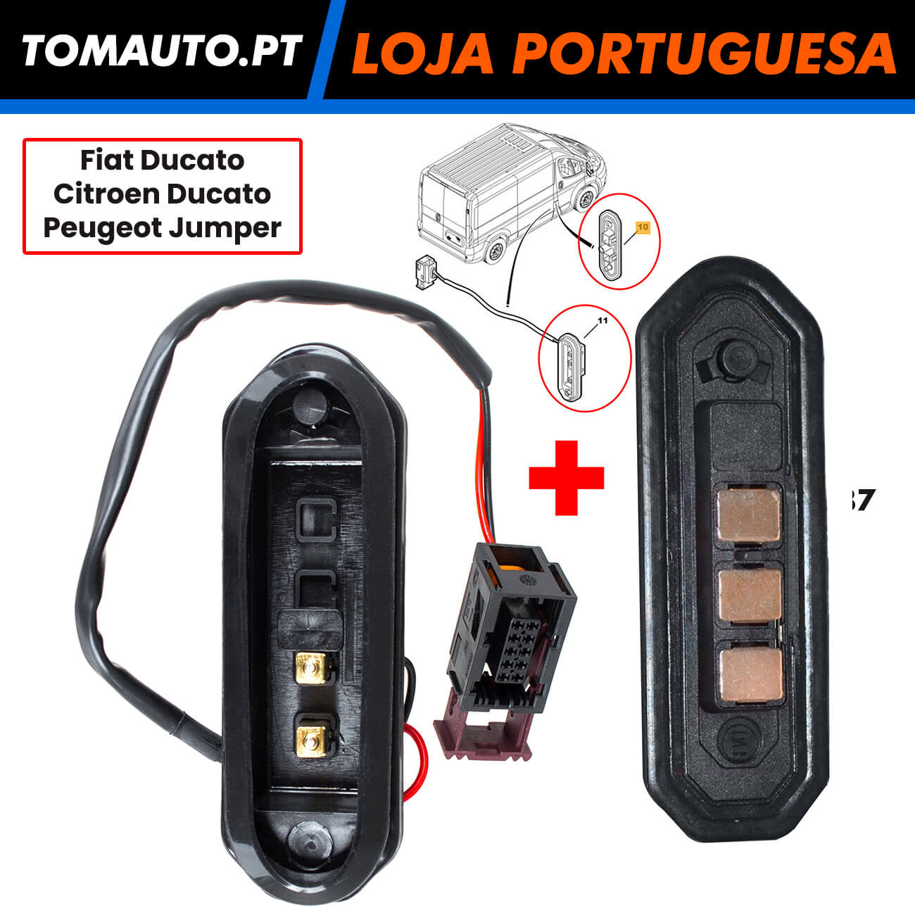 Sensor de fechamento de porta lateral deslizante Ducato Jumper Partner 1348483080 6366C5